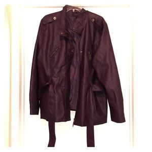 Purple vegan leather jacket